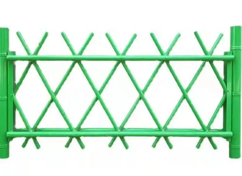 High quality low price Factory supply China powder coated Green/yellow garden bamboo fence for hot sale