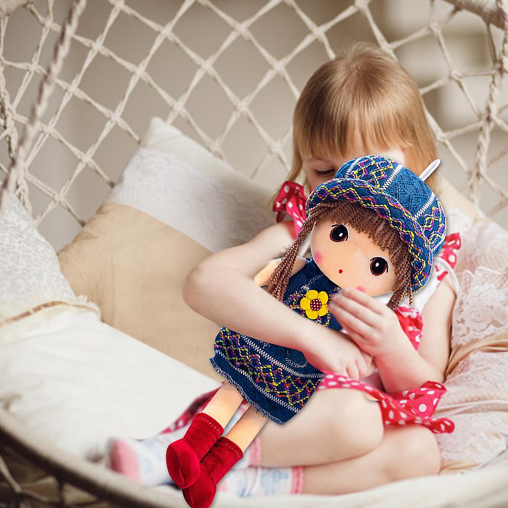 Soft Doll Toy Cute Princess Sweater Skirt Stuffed Doll Children Birthday Gift Pillow Red 45cm