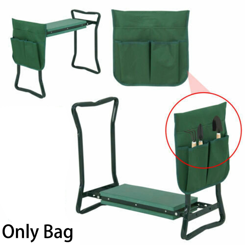 Yannee Portable Garden Kneeler Folding Seat Stool Tools Bag Kneeling Side Pockets