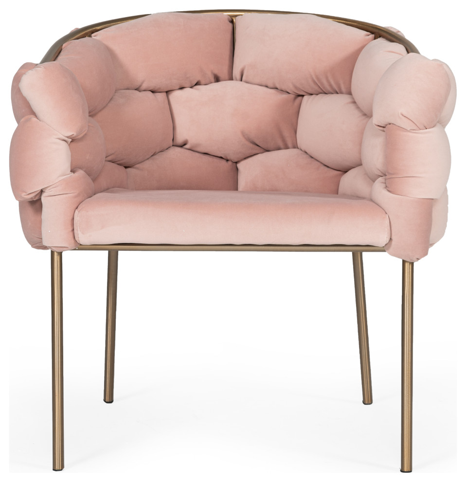 Modrest Debra Modern Pink Fabric Dining Chair   Contemporary   Dining Chairs   by Vig Furniture Inc.  Houzz