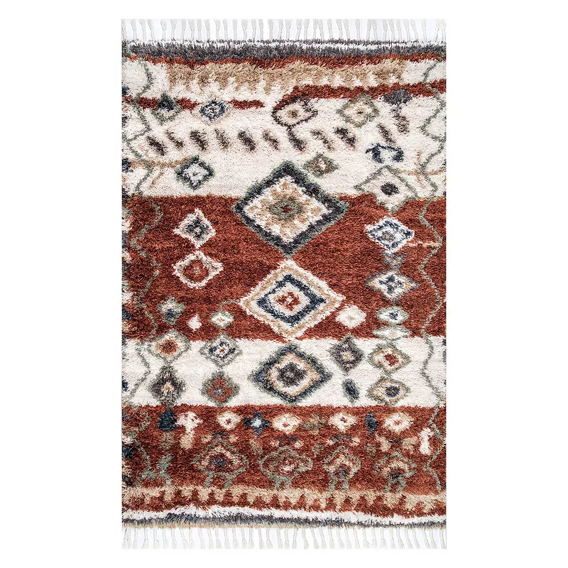 nuLoom Rosemarie Bohemian Soft Shag Tassel Area Rug