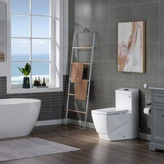 WOODBRIDGE TAOZI 1-piece 1.1 GPF1.6 GPF High Efficiency Dual Flush Square Elongated Toilet in White with Soft Closed Seat Included HB0920-A