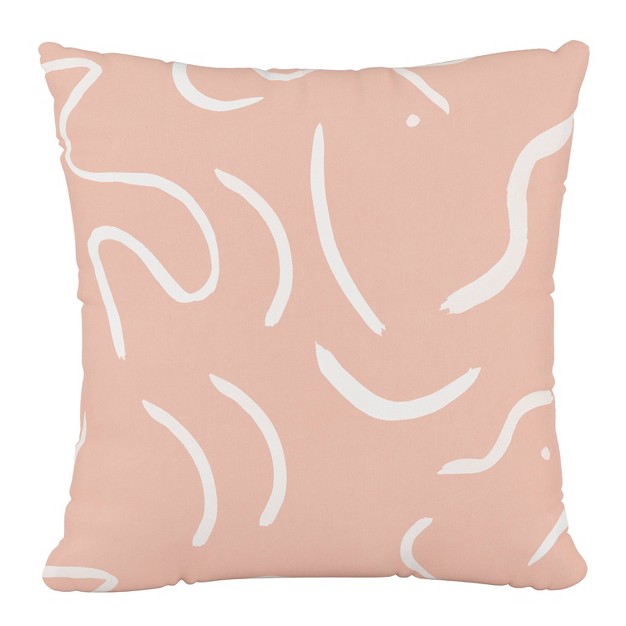 Skyline Furniture Square Outdoor Throw Pillow Candice Stroke Peach