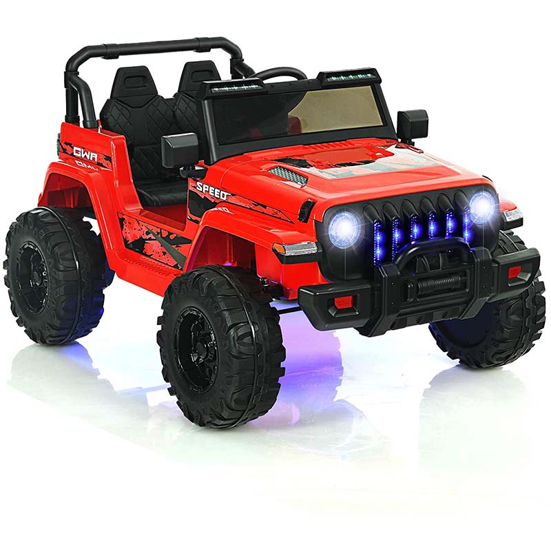 Kids Ride on Jeep Truck 12V Battery Powered Electric Riding Toy Car with 2.4G Remote Control