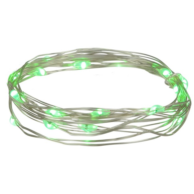 Northlight 20 count Green Led Micro Fairy Christmas Lights 6ft Copper Wire