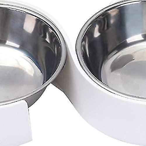 Cat Bowl， Stainless Steel Double Bowl Double Pet Cat Dog Bowl， Raised Cat Bowl For Cat Dog