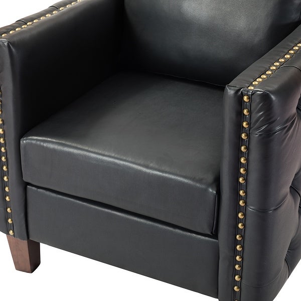 Pr Comfy Upholstered Club Chair with Nailhead Trim by HULALA HOME