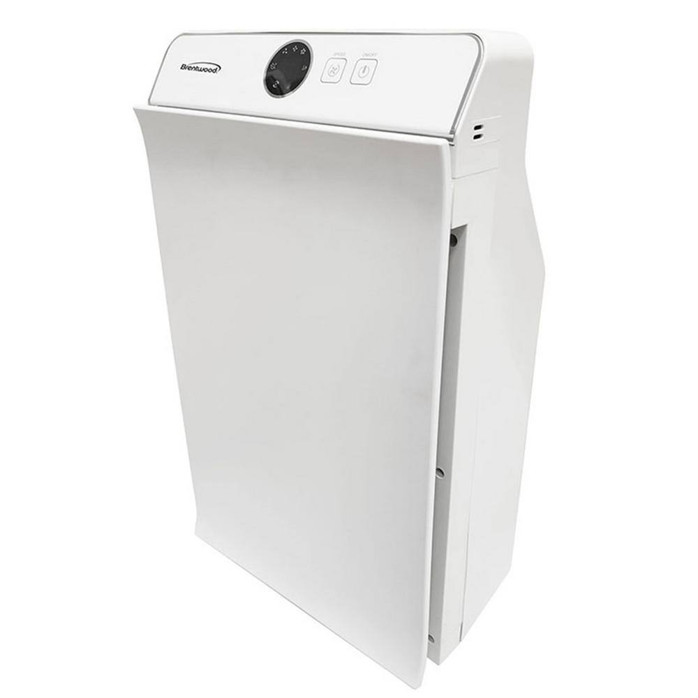 Brentwood 4-Stage Filtration HEPA Air Purifier with 3-Speed Fan and Air Quality Sensor in White 985117033M