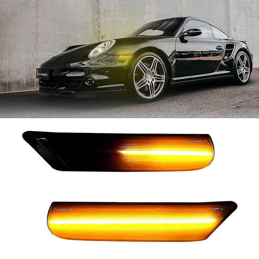 2pcs Led Side Marker Lights， For- 911 Targa Turbo 997 987 Turn Signal Light