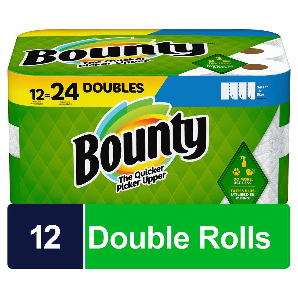 Bounty Select-A-Size White Paper Towel Roll (12 Double Rolls) 003077206130