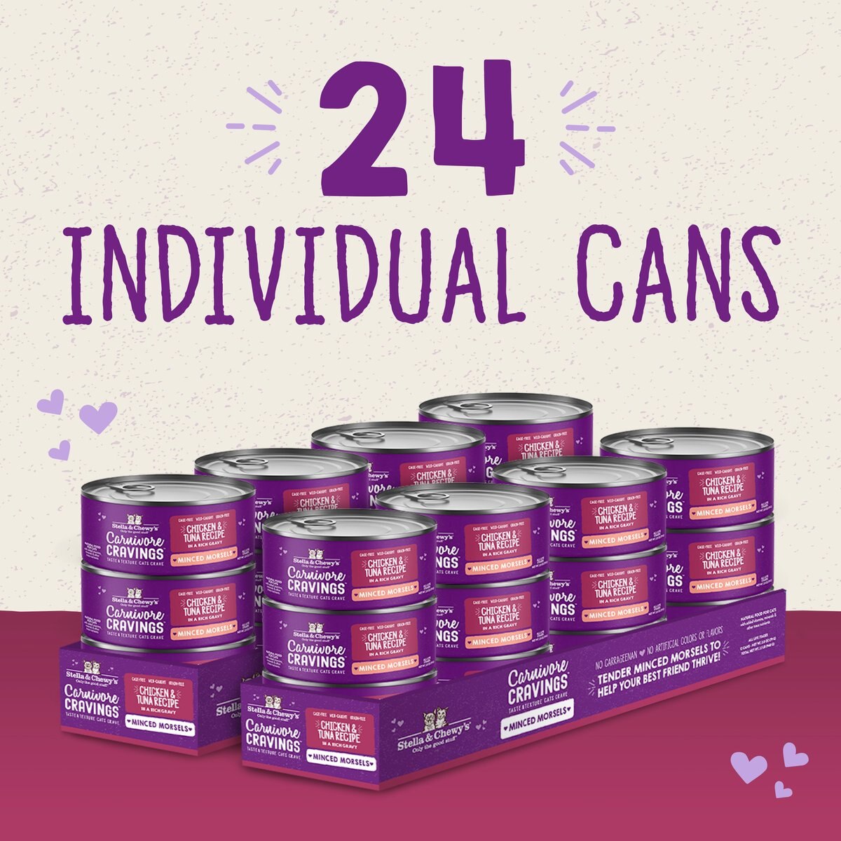 Stella and Chewy's Stella and Chewy's Carnivore Cravings Cage-Free Chicken and Wild-Caught Tuna Flavored Minced Wet Cat Food