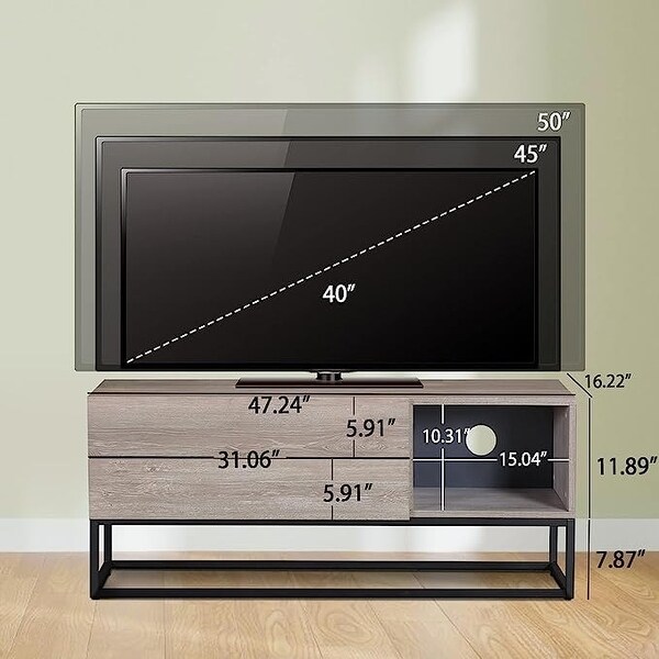 EBello Modern TV Stand Media Cnsole for TV up to 50 inch for Living Room Bedroom