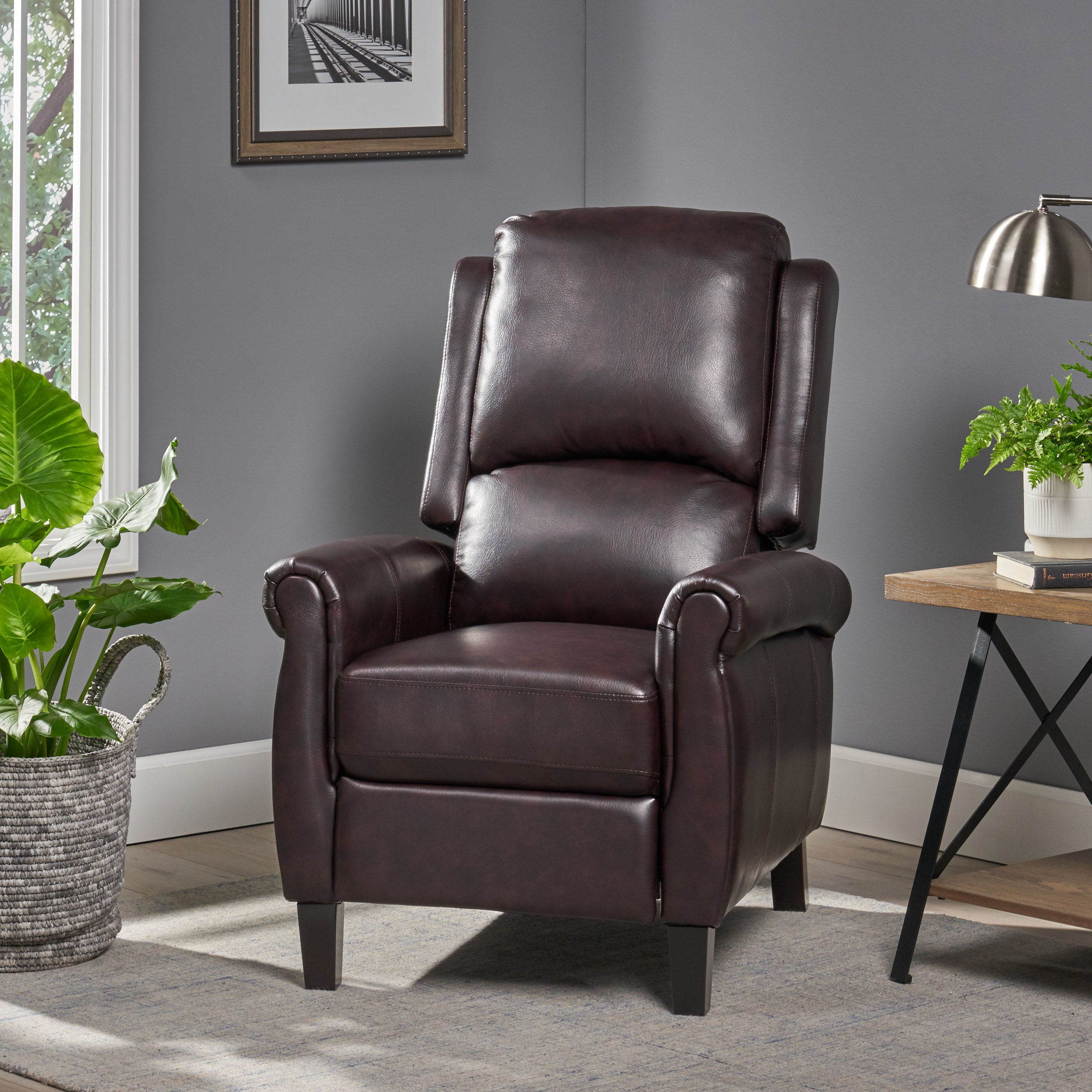 Memphis PU Leather Recliner Club Chair