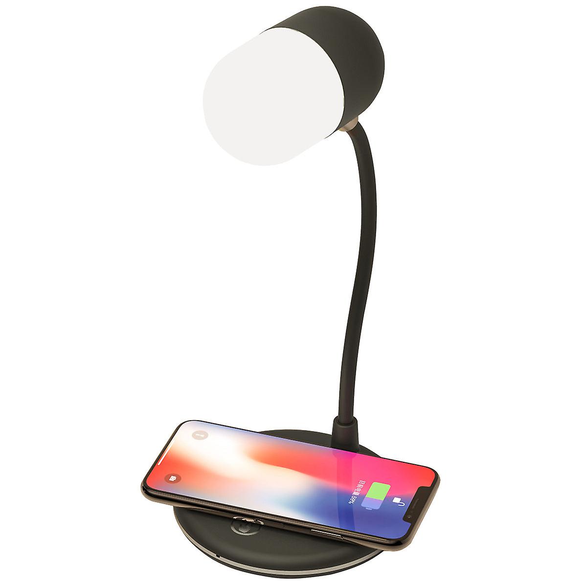 3 In 1 desk lamp with qi wireless charger bluetooth speaker