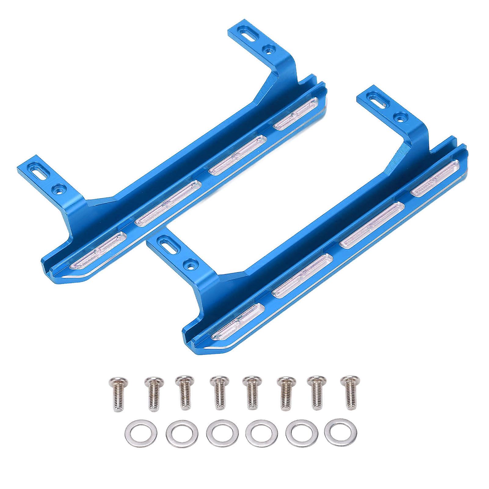 1pack Rc Side Pedal Metal Simulation Step Plate Running Board For Scx10 1/10 Remote Control Vehicleblue