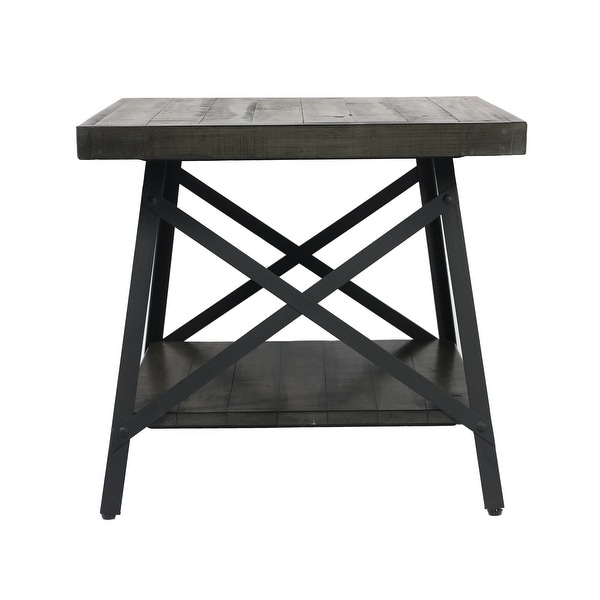 Carbon Loft Oliver Modern Rustic Wood End Table