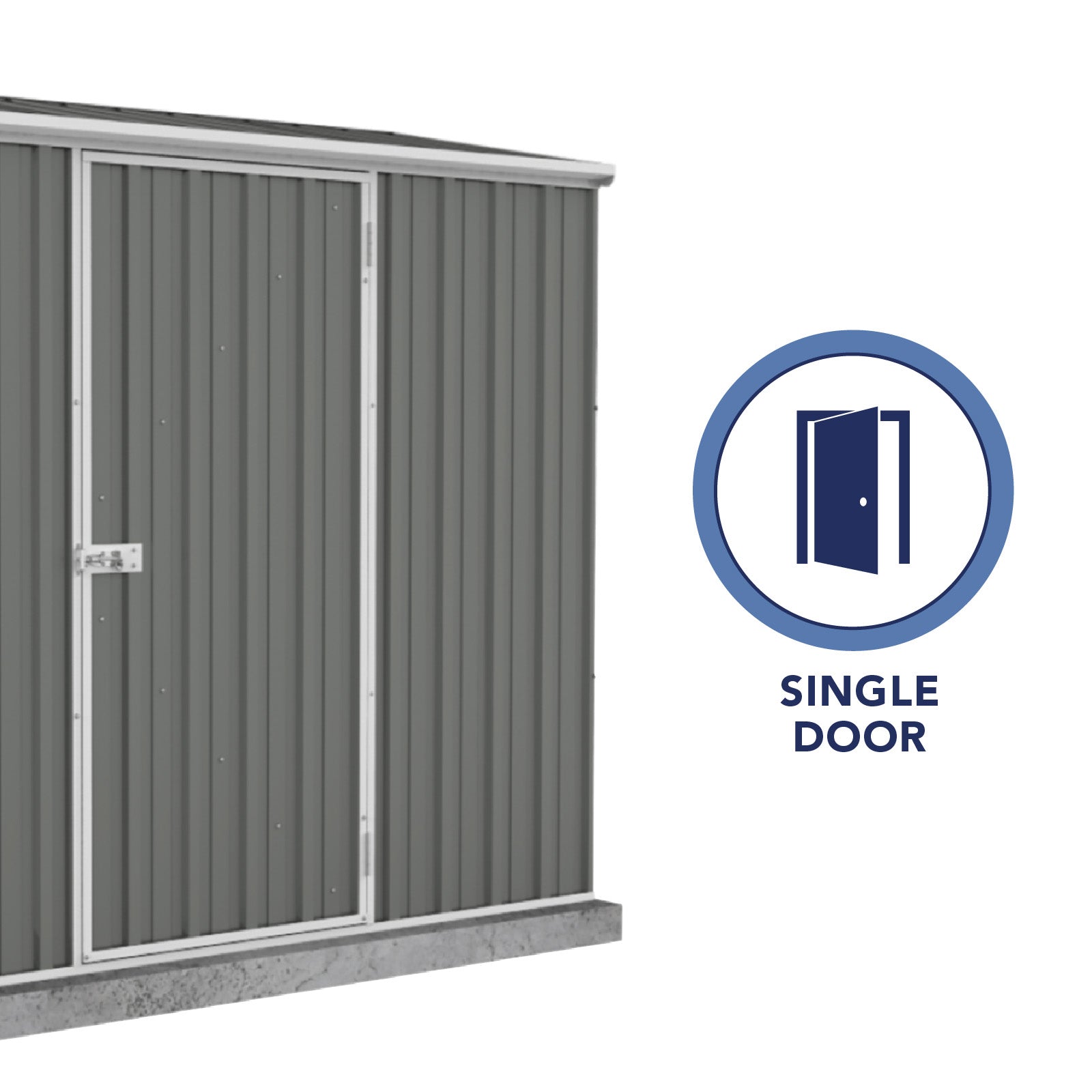 Absco Sheds 7 x 3 ft. Space Saver Metal Storage Shed, Gray