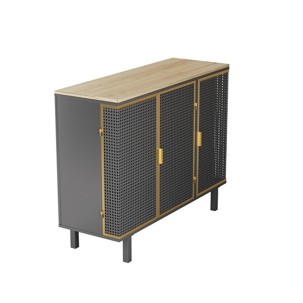 3 Doors Modern Sideboard， Freestanding Sideboard Storage Cabinet