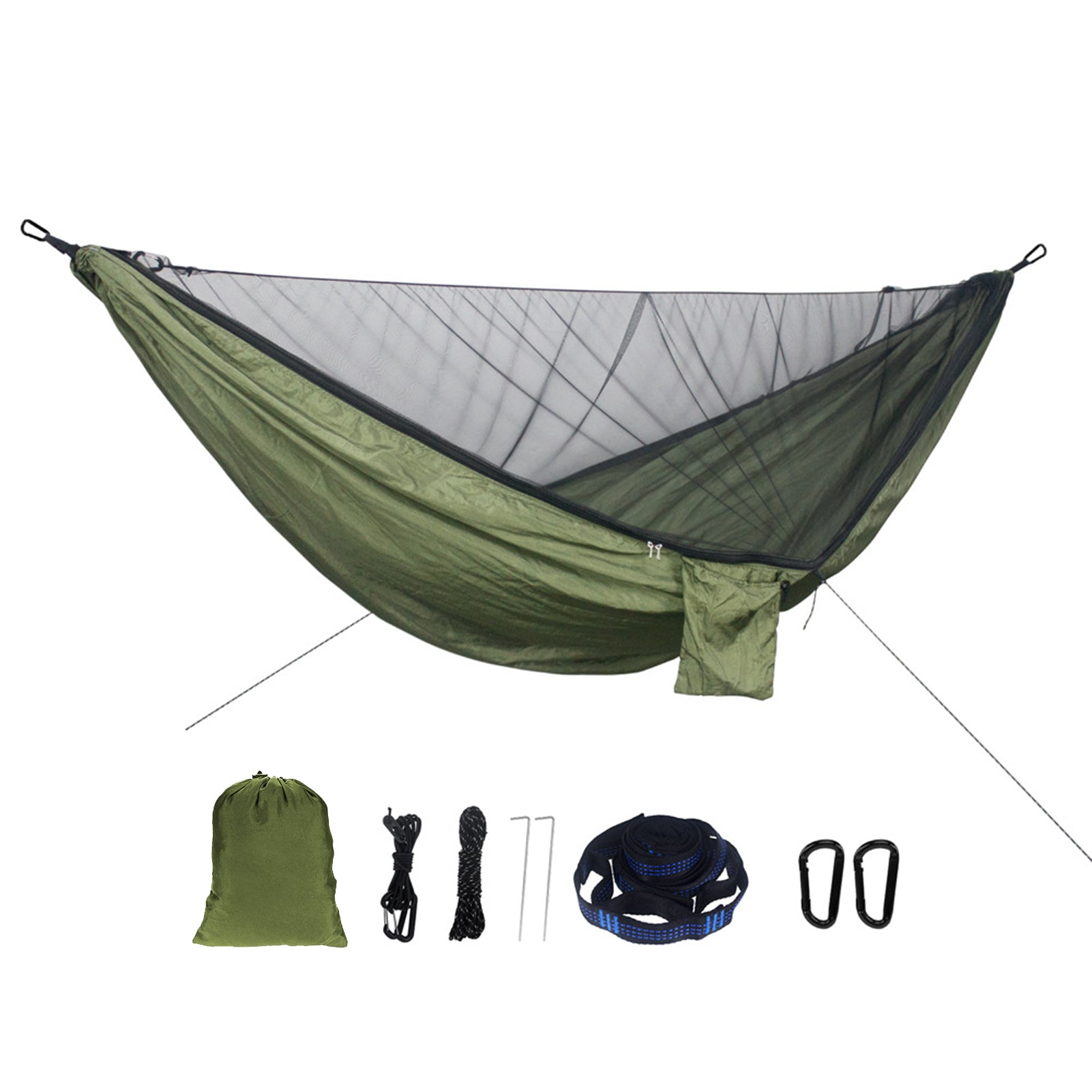 Tomfoto Outdoors Hammock with Mosquito Net 300kg Load Capacity Easy Installment Portable Hammock for Camping Picnic Outdoors