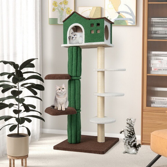 Costway 19345286 Multi level Cat Tree with Condo a...