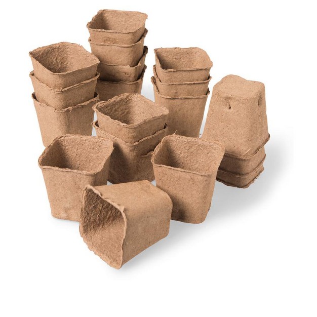 Gardener x27 s Supply Company Biodegradable Square Pots 3 1 2 Wood Fiber Seed Starting Pots Plant Right Into Garden For Easy Outdoor Transplanting Set