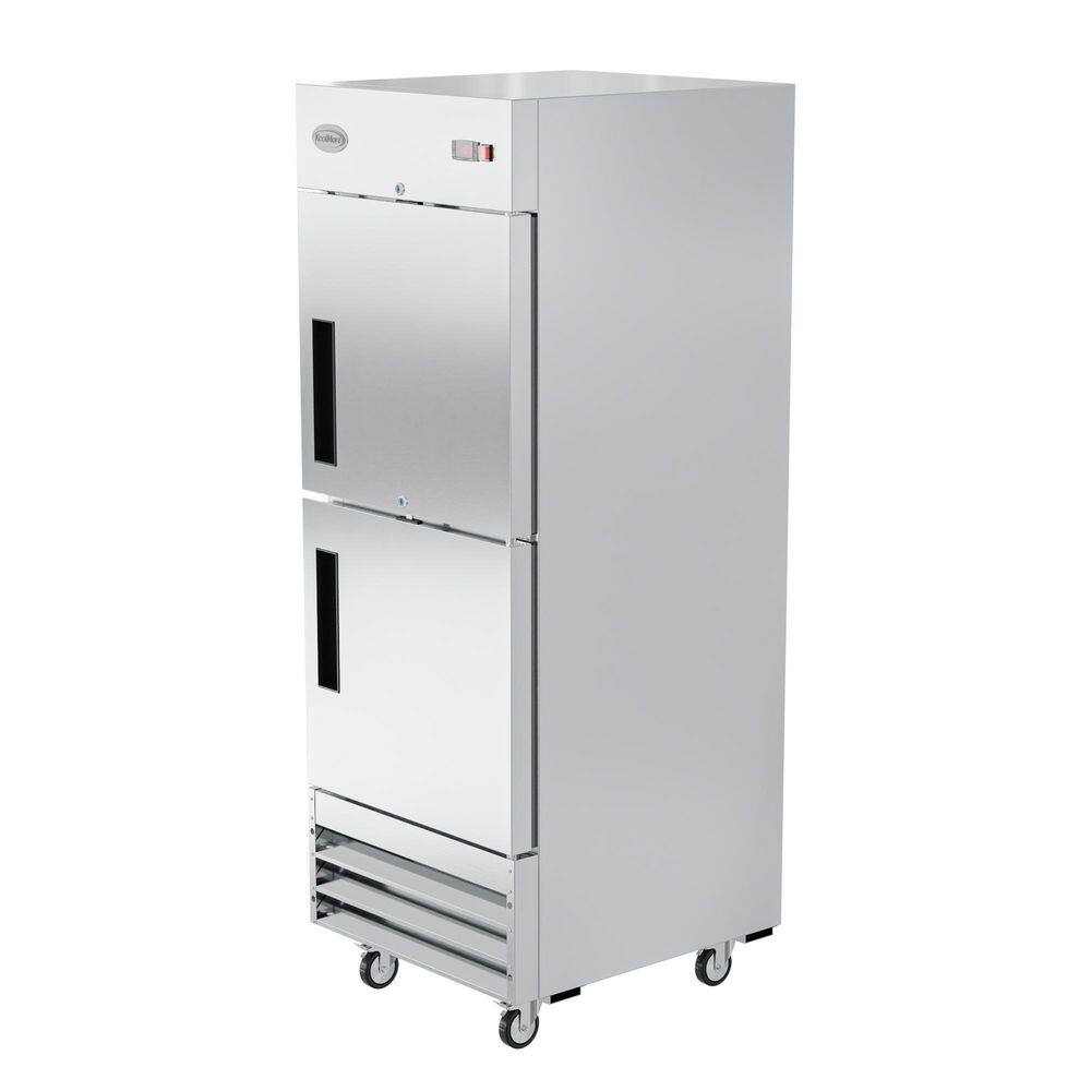 Koolmore 23 cu. ft. Commercial Solid Half Door Auto Defrost Upright Reach-In Freezer in Stainless Steel RIF-1D-SSHD