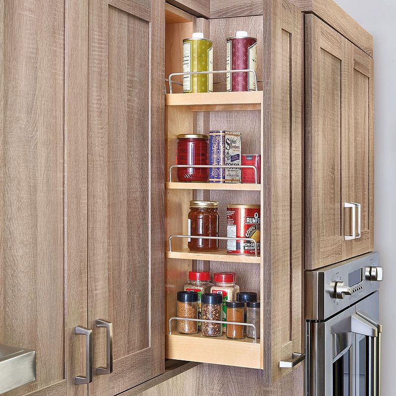 Rev-A-Shelf 9 Pull Out Kitchen Wall Cabinet Organizer Soft Close， 448-BBSCWC-9C