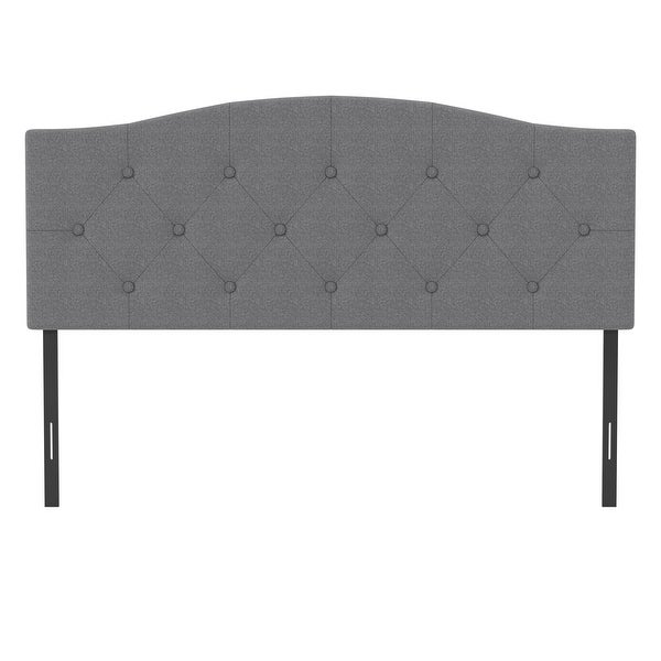 Living Essentials by Hillsdale Provence Upholstered Arch Adjustable Tufted Headboard - - 33142601