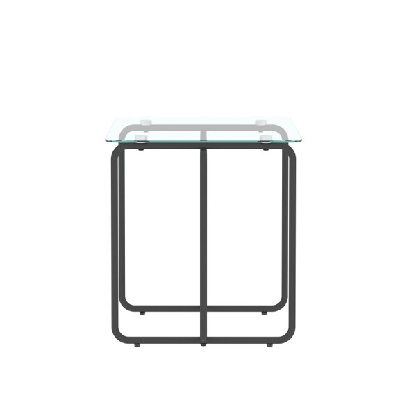 Modern Tempered Glass Coffee Table End Table Side ...