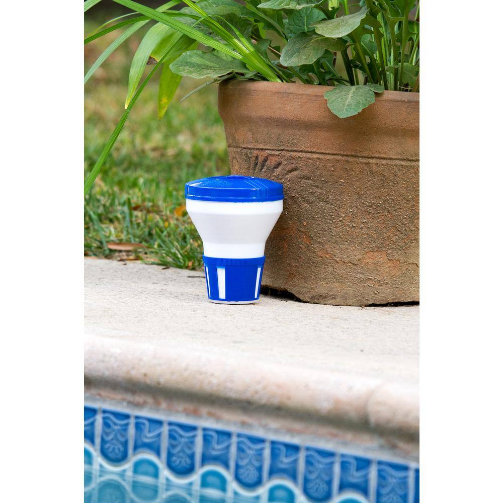 HDX Floating Chlorine  Bromine Dispenser for Spas Hot Tubs and Small Pools 62157