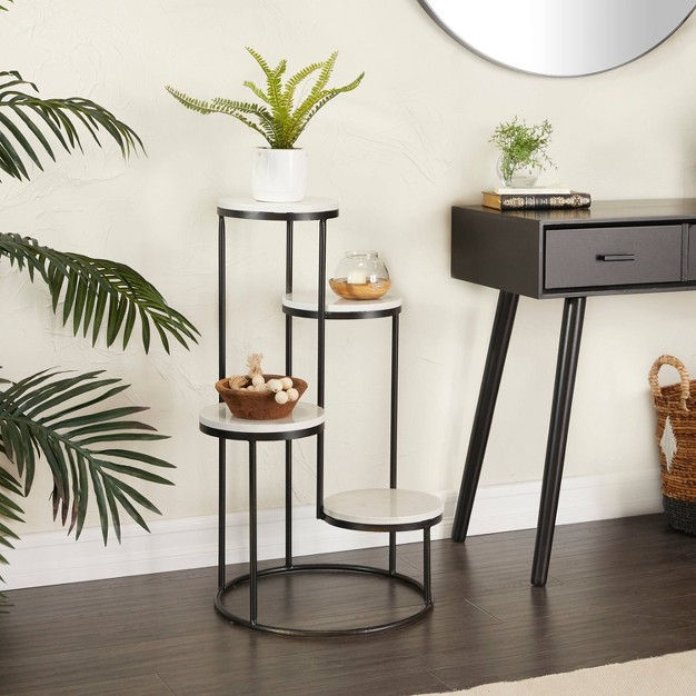 Olivia amp May Modern Metal Plant Stand