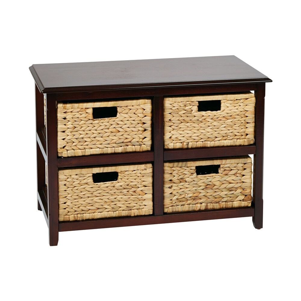 Seabrook Two Tier Storage Unit and Natural Baskets