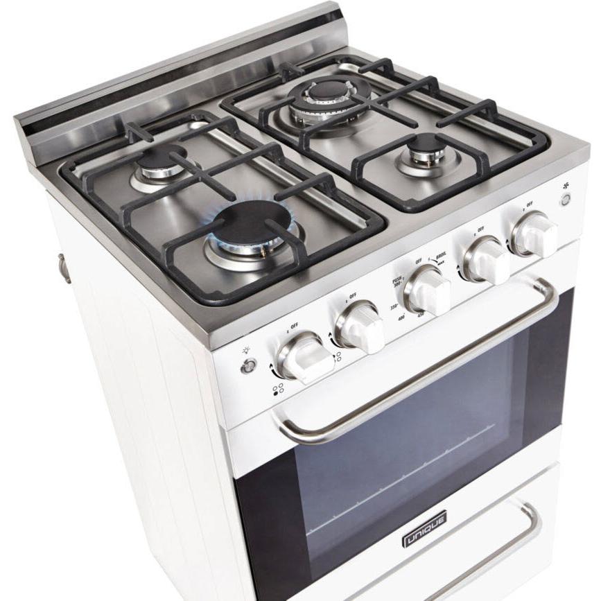 Unique Appliances 24-inch Freestanding Gas Range UGP-24V PC1 W