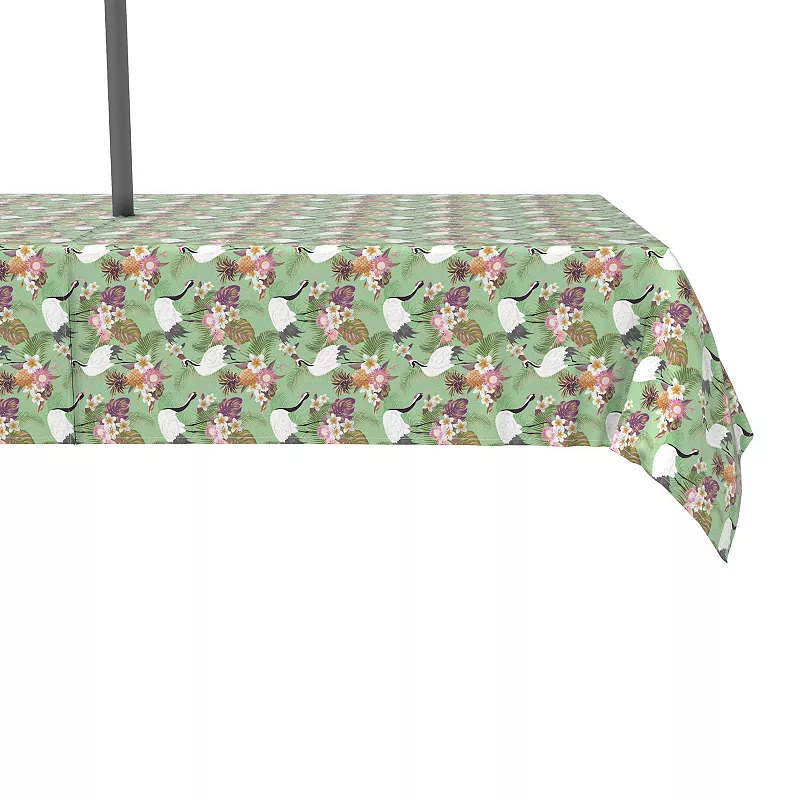 Water Repellent， Outdoor， 100% Polyester， 60x104， Japanese Crane and Flowers