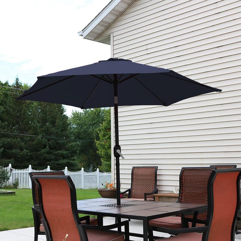 Ultimate Patio 7.5 Ft. Octagonal Aluminum Patio Market Umbrella W/ Crank and Tilt