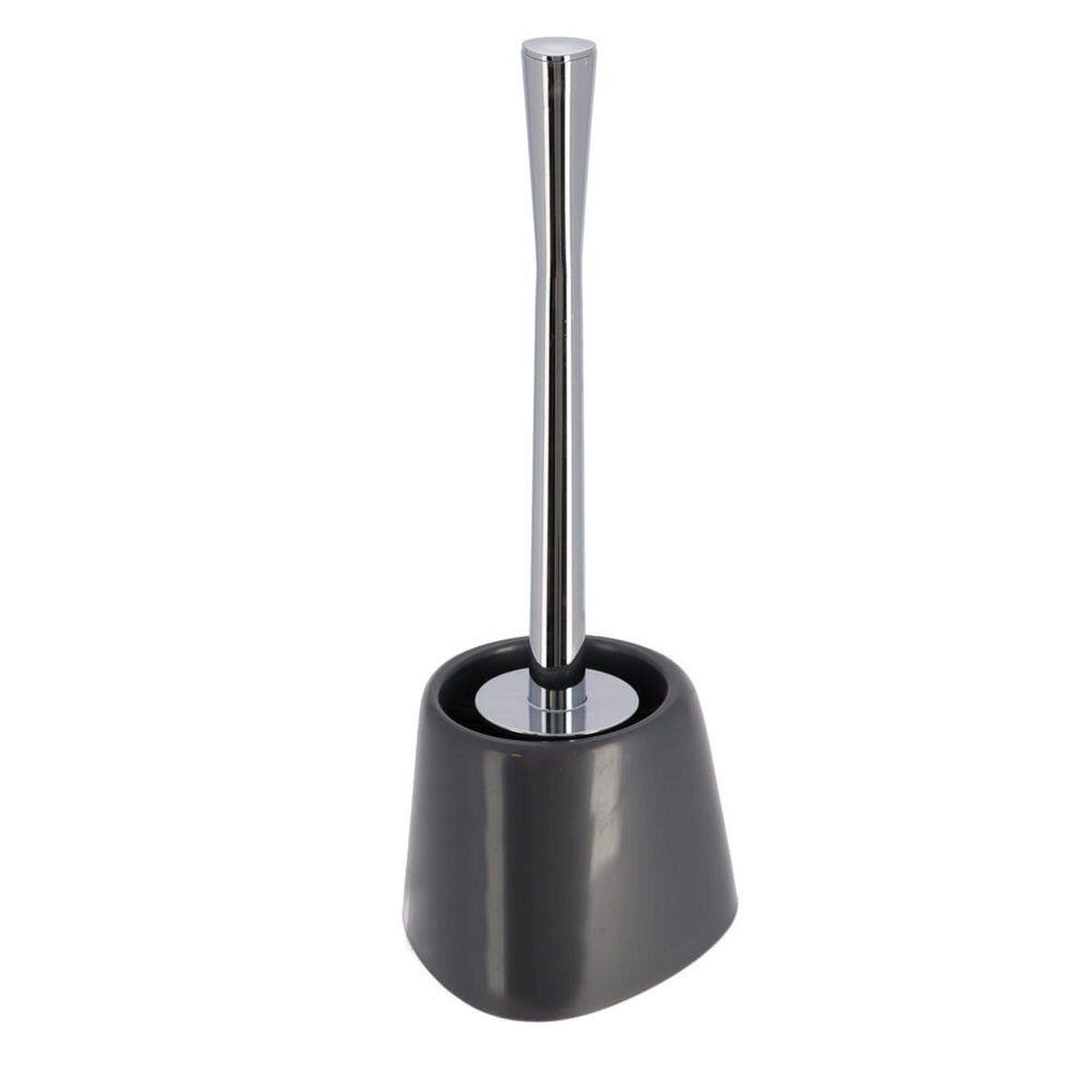 Bath Free Standing Toilet Bowl Brush with Holder Grey 6618180