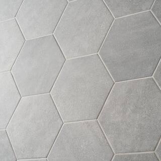 Ivy Hill Tile Sanskrit Gray Hex 8.86 in. x 10.20 in. Matte Porcelain Floor and Wall Tile (9.47 sq. ft.Case) EXT3RD105718