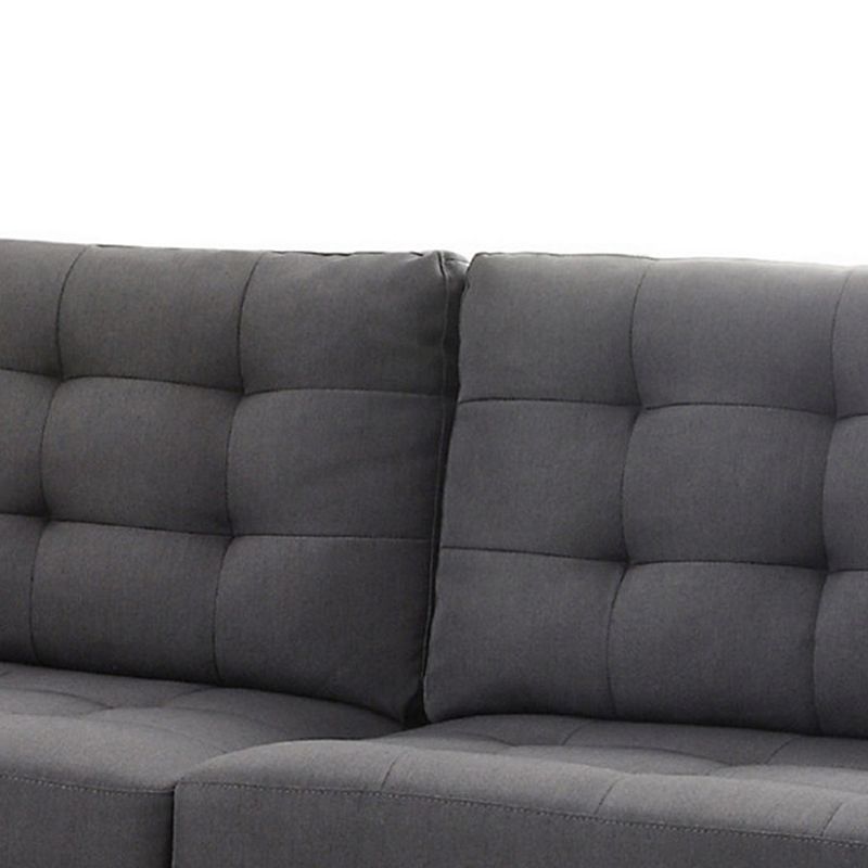 Dashing Sofa In Gray Linen Fabric