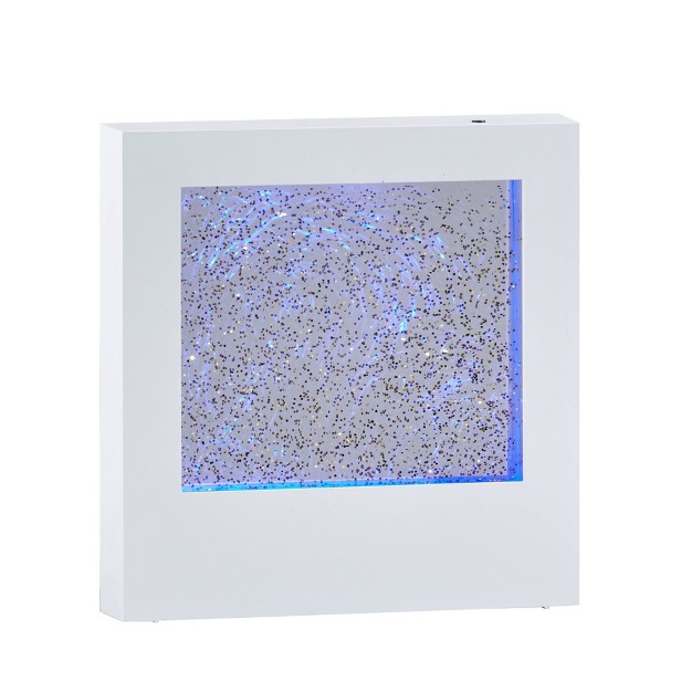 Led Glitter Light Box Silver Adesso