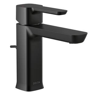 Delta Modern Project-Pack Single Hole Single-Handle Bathroom Faucet in Matte Black 581LF-BLGPM-PP