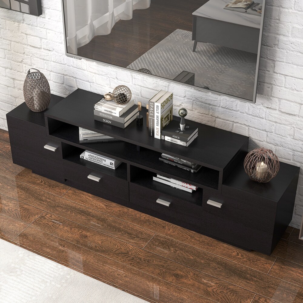 Peyson Contemporary 70 inch 2 Drawer Wood TV Stand by Furniture of America