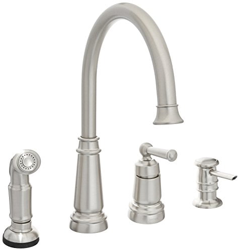 Moen 87042SRS One-Handle High Arc Kitchen Faucet， Spot Resist Stainless