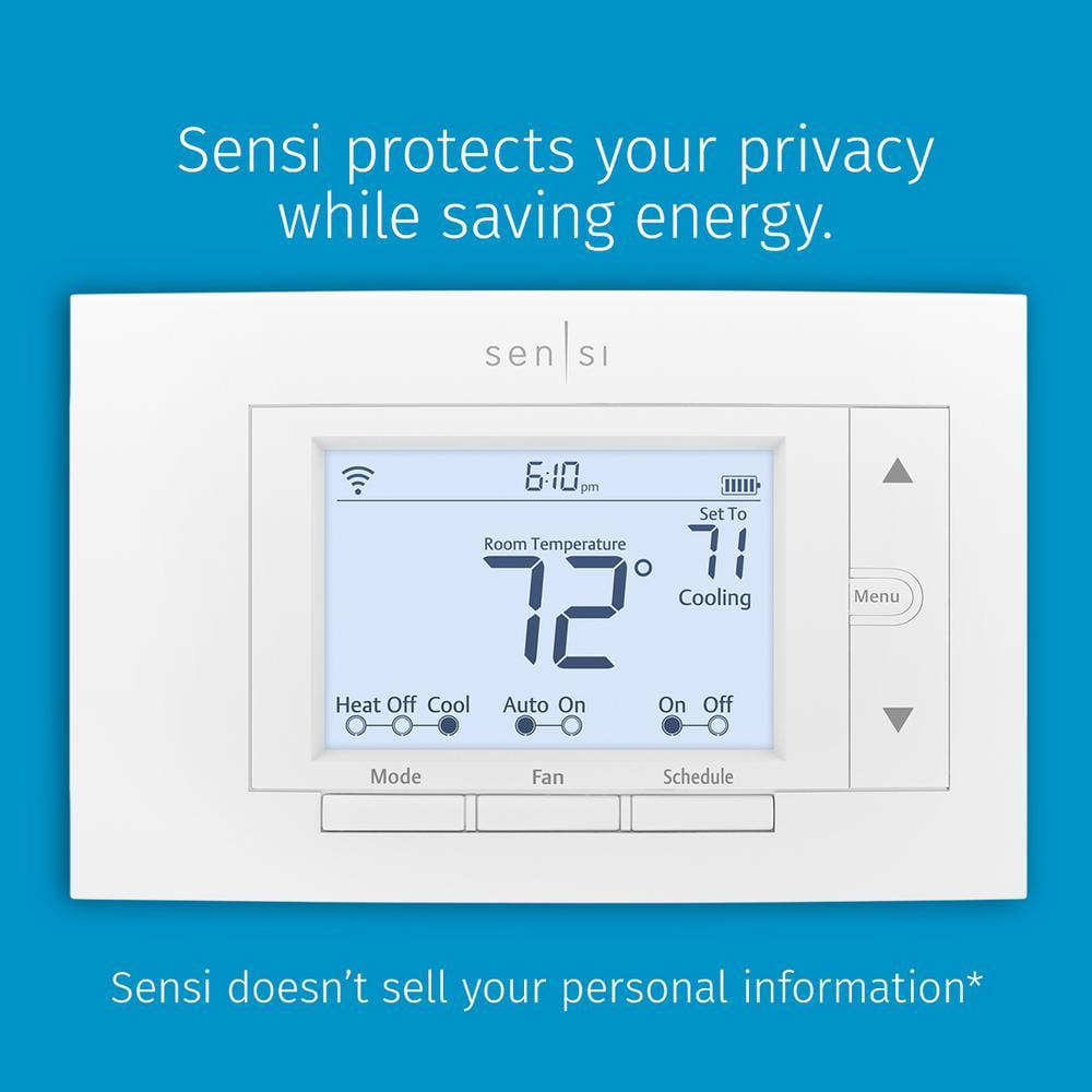 Emerson Sensi 7day Programmable WiFi Smart Thermostat No CWire Required for Most Systems