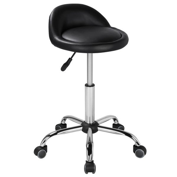 Yaheetech Height Adjustable Rolling Salon Stool Swivel Massage Stool