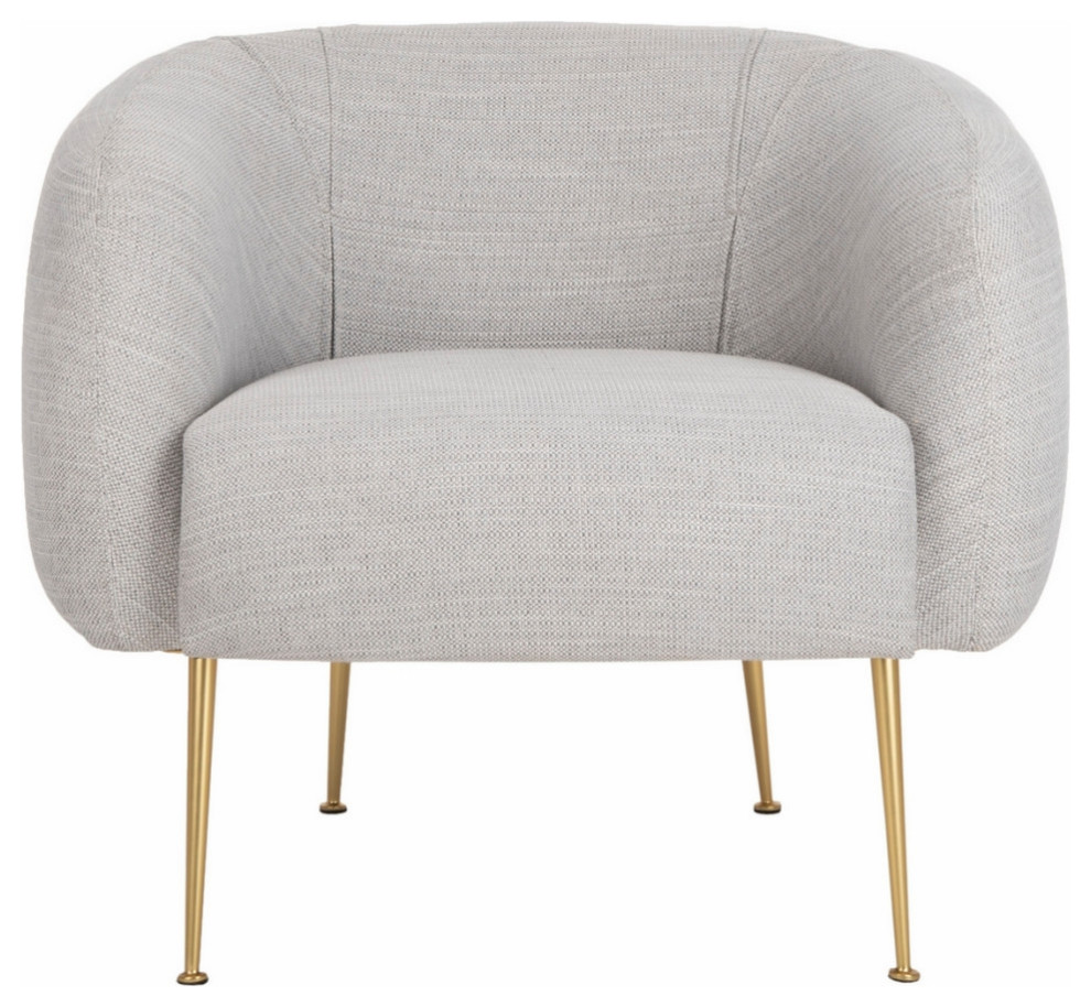 Natal Poly Blend Accent Chair Light Grey   Midcentury   Armchairs And Accent Chairs   by Virgil Stanis Design  Houzz