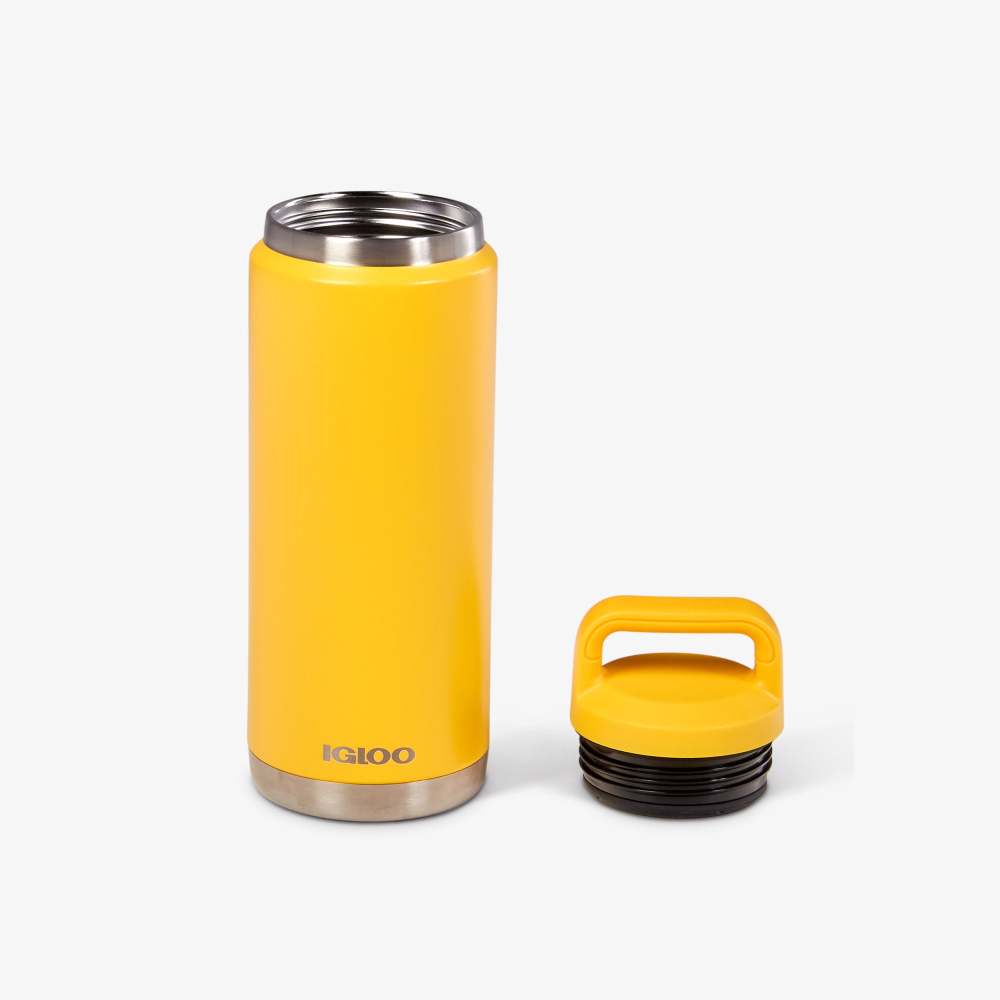 Igloo Bottle Reusable Hot/Cold Stainless Steel Yellow 26oz ;