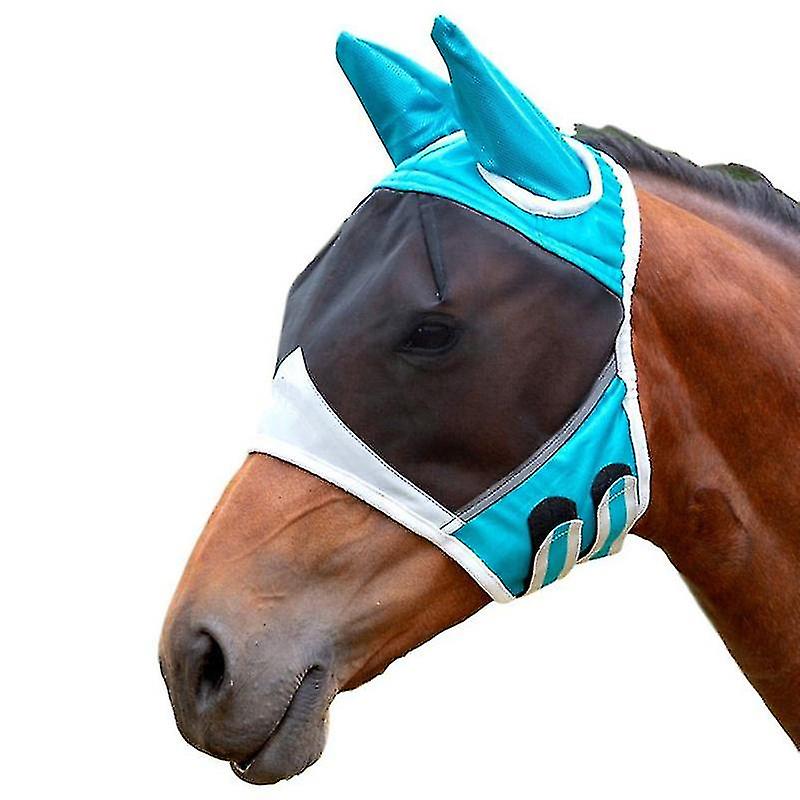 Fine Mesh Fly Mask With Ears And Nose Breathable Horse Face Mask Mosquito Repellent Horse Hood Horse Face Mosquito Repellent Stretch Horse Flight Mask