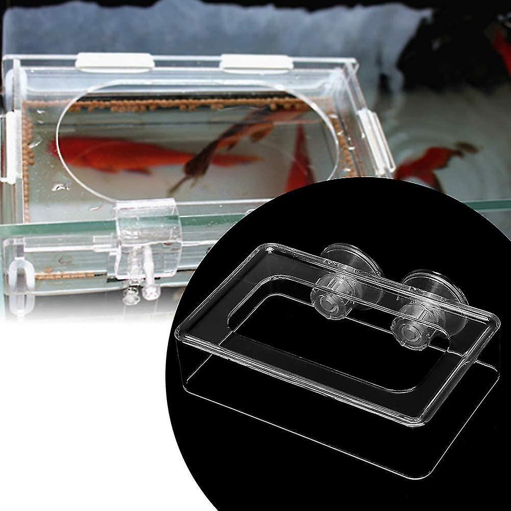 Fish Feeding Ring， Acrylic Square Aquarium Fish Feeding Ring Floating Food Feeder With Suction Cup