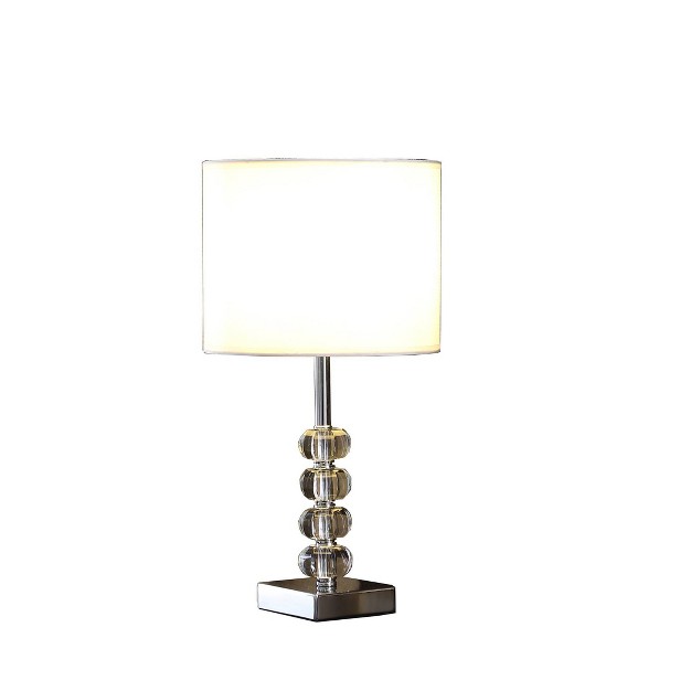 Olivia Prism Orb Crystal Table Lamp Silver Ore International