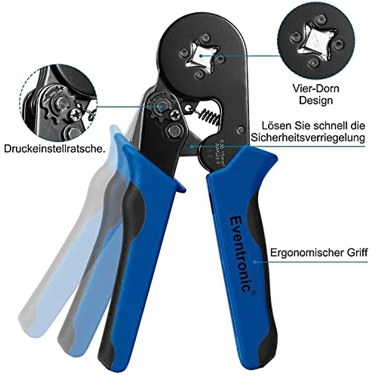 Eventronic Crimper Plier Set  025-6mm Self-adjustable Ratchet Wire Crimping Tool With 2000 Wire Terminal Crimp Connectors And Wire End Ferrules (crimp